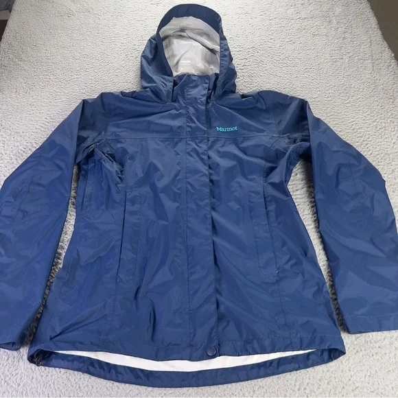Marmot PreCip Rain Jacket Womens Small Full Zip Hooded Waterproof Outdoors - Picture 4 of 11